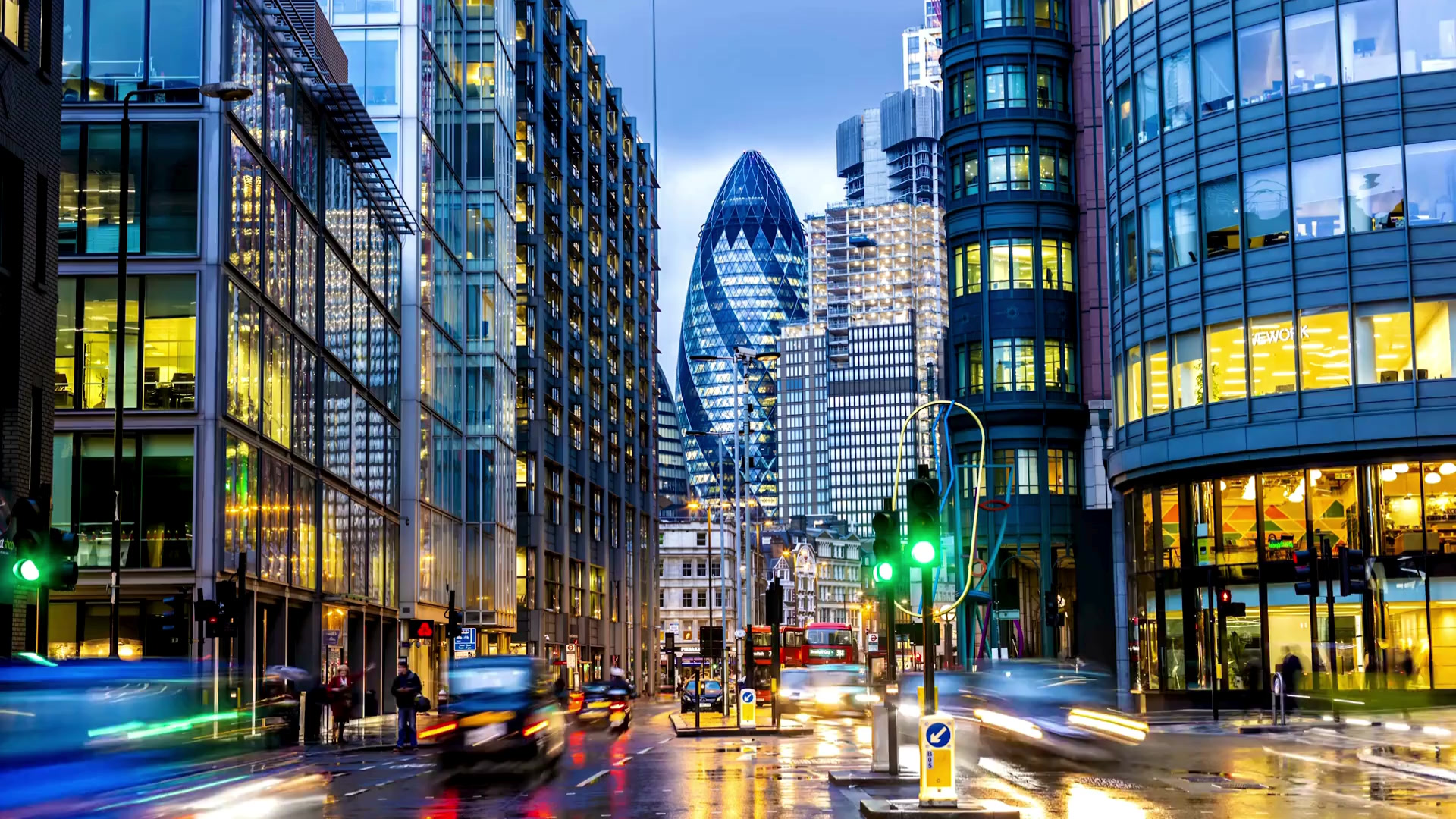 The City of London in the evening